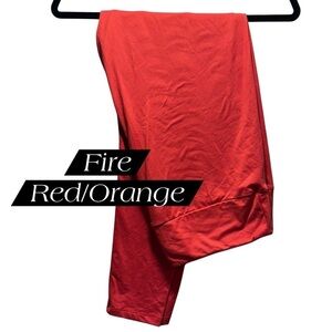 NWT LulaRoe OS Soft Leggings One Size  2-10 Small-Large Vibrant Fire Red/Orange